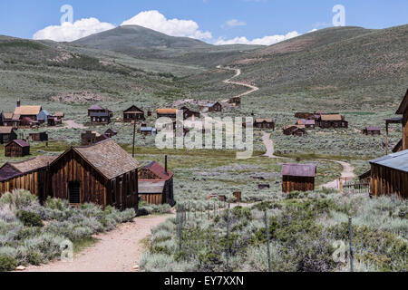 Bodie wild west ghost town at Bodie State Historic park in California's Sierra Nevada Mountains. Stock Photo