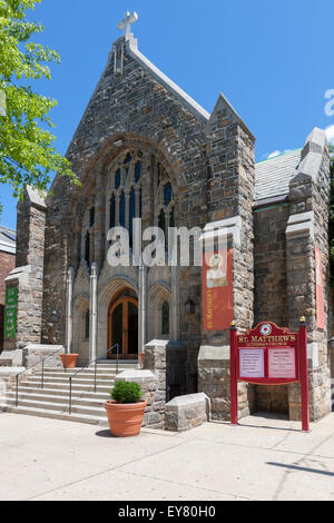 St. Matthew's Lutheran Church in White Plains, New York. Stock Photo