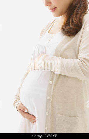 Young Japanese pregnant woman Stock Photo