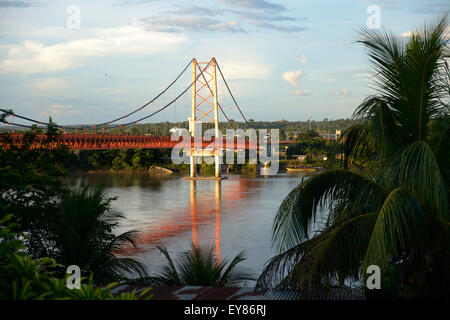 Bridge across the river Madre de Dios, Puerto Maldonado, Madre de Dios department, Peru Stock Photo