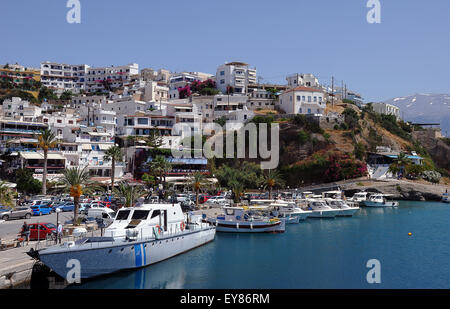 Fishing boats, harbour, Agia Galini, Crete, Greece Stock Photo