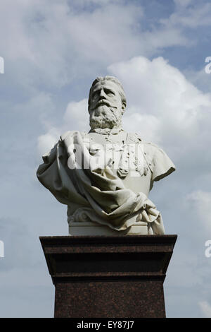 Bust of the German Emperor Friedrich III  in Bad Homburg, Germany. Friedrich (1830 - 1888) was the German Emperor for 99 days. Stock Photo