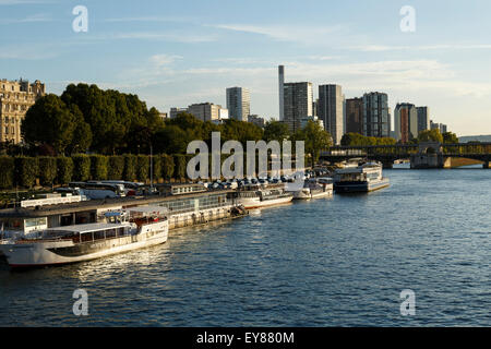 Sena river near of Eiffel tower. Paris. France. Europe Stock Photo