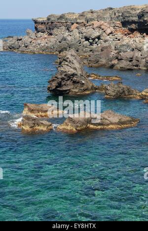 island of Pantelleria (Sicily, Italy), the coast near the bay of Sea Ox Stock Photo