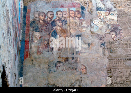 Luxor, Egypt. Temple of Luxor (Ipet resyt): a painting of the Roman era Stock Photo