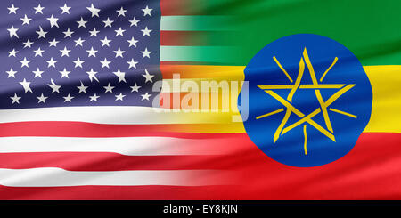 USA and Ethiopia Stock Photo