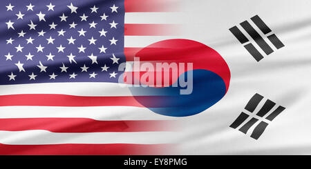 USA and Korea South Stock Photo