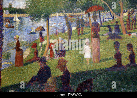 George Seurat (1859-1891). French painter. Study for 'A Sunday on La Grande Jatte', 1884. Oil on canvas. Stock Photo