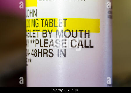 A Costco Pharmacy Prescription Label Stock Photo - Alamy