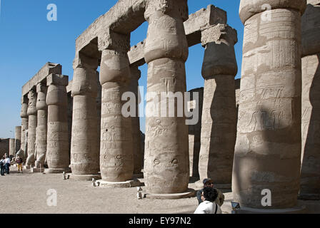 Luxor, Egypt. Temple of Luxor (Ipet resyt): colonnade in the courtyard Stock Photo
