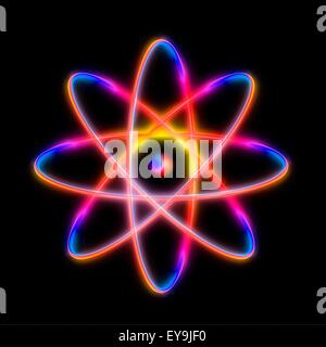 Atomic structure. Conceptual computer artwork representing the ...