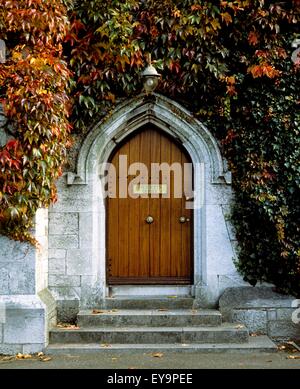 Gothic Doorway, Quadrangle, University College Cork (Ucc), Cork, Ireland Stock Photo