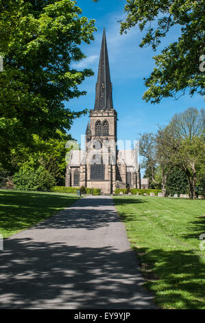 Holy-Trinity-Church Wentworth Yorkshire down the path forward Ray Boswell Stock Photo