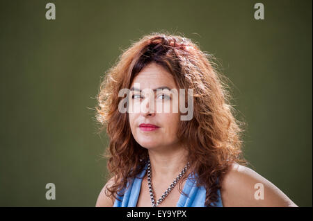 British-Palestinian writer Selma Dabbagh, appearing at the Edinburgh International Book Festival. Stock Photo