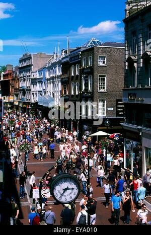 Summer In Grafton Street, Dublin, Ireland Stock Photo