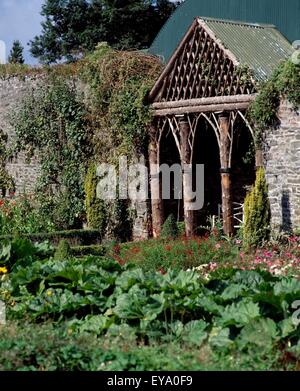 Rustic Temple, Walled Garden, Glin Castle, Co Limerick, Ireland Stock Photo