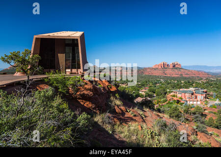 The Roman Catholic Chapel of the Cross in the red buttes of Sedona, Arizona, USA. Stock Photo