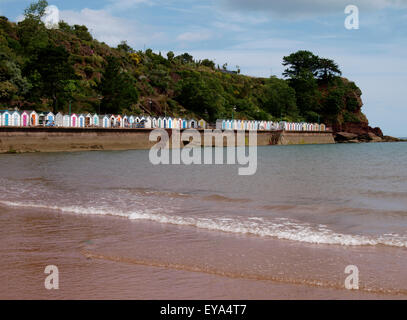 Beach huts, Goodrington Sands, Paignton, Devon, UK Stock Photo