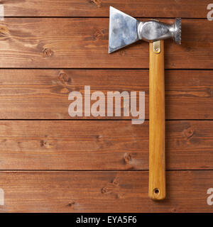 Rustic meat tenderizer composition Stock Photo