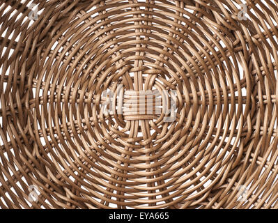 Fragment of a brown wicker basket Stock Photo