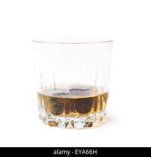 Glass tumbler filled with whiskey Stock Photo