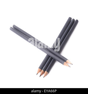 Simple gray pencils composition isolated Stock Photo