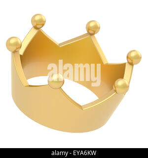 Golden crown isolated on white background. 3D illustration Stock Photo ...