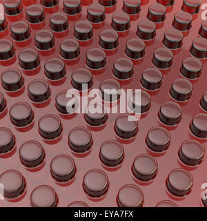 Surface covered with cylindrical bumps Stock Photo