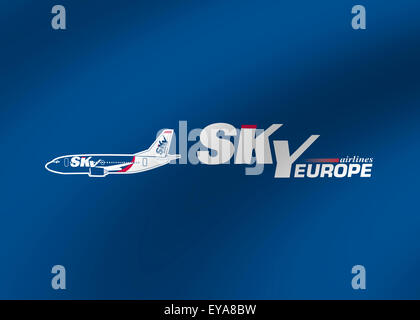 Sky Europe Airlines Air logo icon flag emblem symbol sign Stock Photo