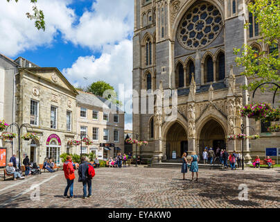 High Cross in front of the Cathedral, Truro, Cornwall, England, UK Stock Photo