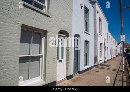 Terrace houses, Island Wall street, Whitstable, Kent, England, UK Stock Photo