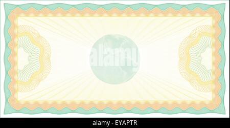 Vector Illustration of Guilloche Cheque Background Stock Vector