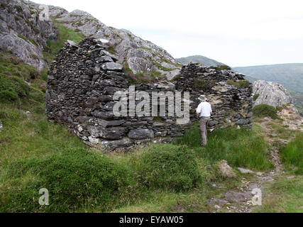 Old miners cottage at Allihies Copper Mine on the Beara Peninsula Stock Photo