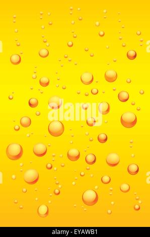 Illustrated Macro scene of Beer Bubbles Stock Vector