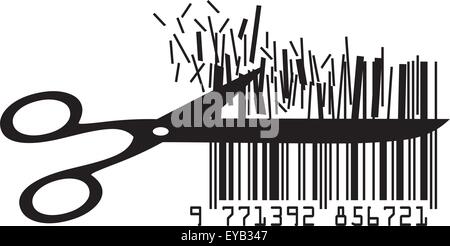 Vector illustration of cutting price Stock Vector
