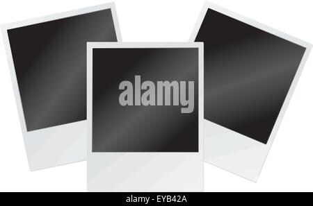 Vector illustration of blank polaroid frames Stock Vector