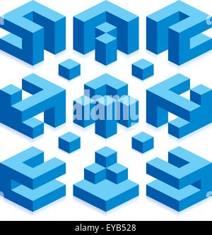 Vector Illusion of Constructed Space Stock Vector