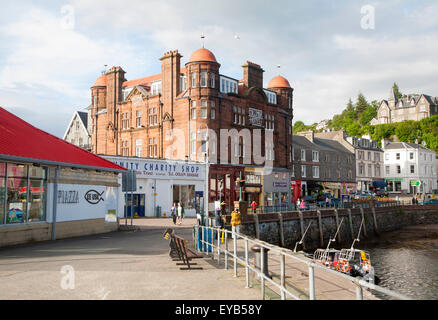 The quayside on North Pier with the Columba Hotel, Oban, Argyll and Bute, Scotland, UK Stock Photo