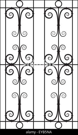 Seamless Vector Illustration of Wrought Iron Design Pattern Stock Vector