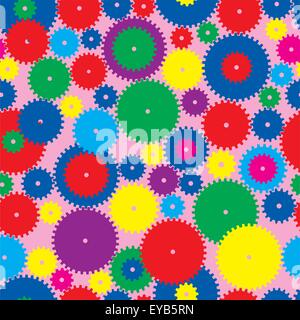 Cog wheel seamless pattern. Clockwork, technological or industrial ...