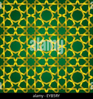 Vector illustration of complex islamic seamless pattern Stock Vector