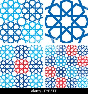 Repeatable Seamless knotted wire pattern isolated on white background Stock Vector