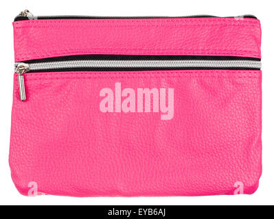 pink cosmetic bag isolated on white background Stock Photo