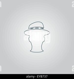 Man head with hat vector illustration Stock Vector