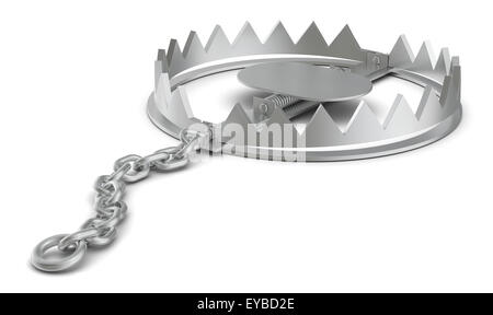 Bear trap on white background with clipping path included Stock Photo ...