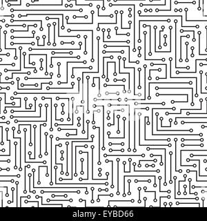 vector seamless abstract electronic background. Electronic board pattern Stock Vector