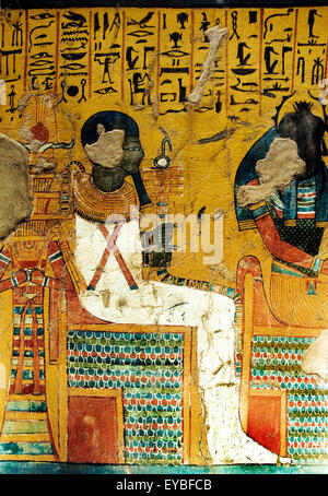 Luxor,Egypt,Deir el Medina,Workers Village, tomb of Pashedu (TT3) XVIII° dyn.: the god Ptah Stock Photo