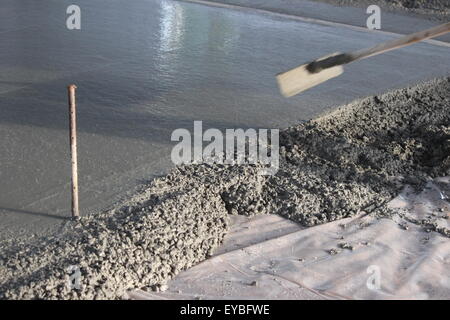 Pouring concrete Stock Photo