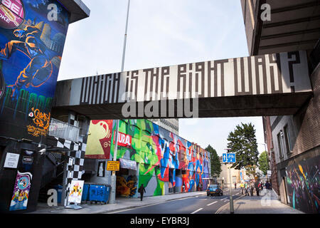 See No Evil 2012 graffiti artworks in Bristol, UK -  SatOne, L'Atlas and Mear One Stock Photo