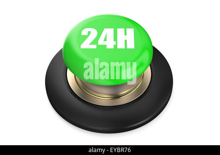 24H Service icon. Internet button on white background Stock Photo - Alamy